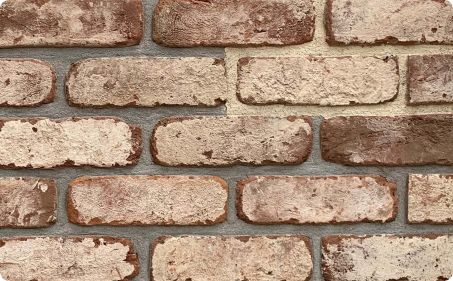 red reclaimed tumbled brick