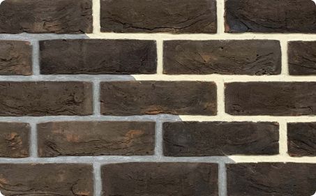 Black clay fired brick