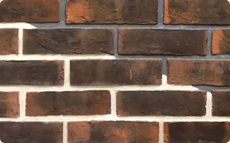 Black clay fired brick tile