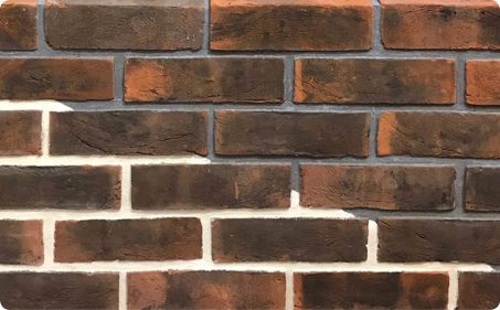 Black clay fired brick tile