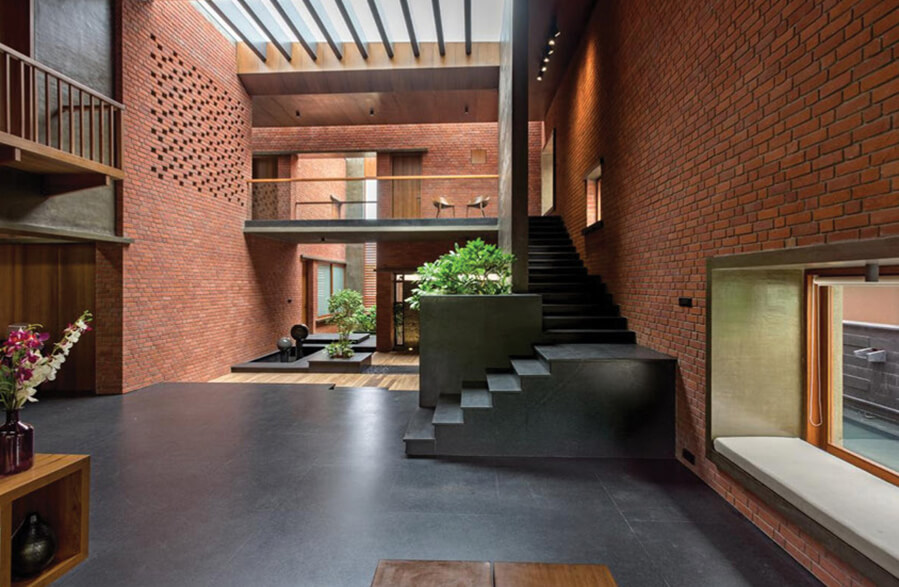 Brick Walls designs in interior projects